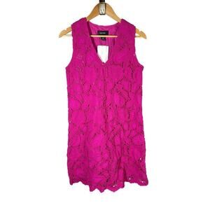 Karen Kane Pink Lace Embroidered Shift Dress Size Small